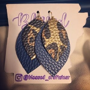 Faux leather earrings
